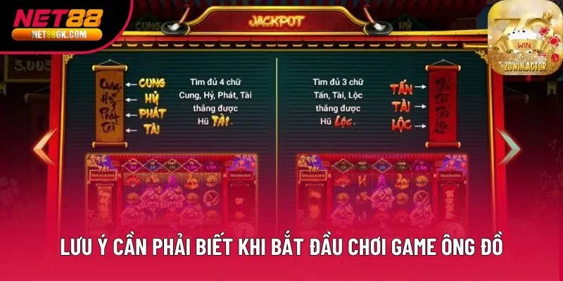 Lưu ý cần phải biết khi bắt đầu chơi game Ông Đồ